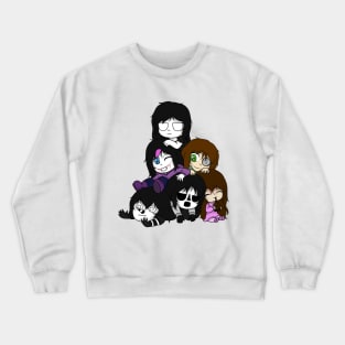 creepypasta girls team Crewneck Sweatshirt